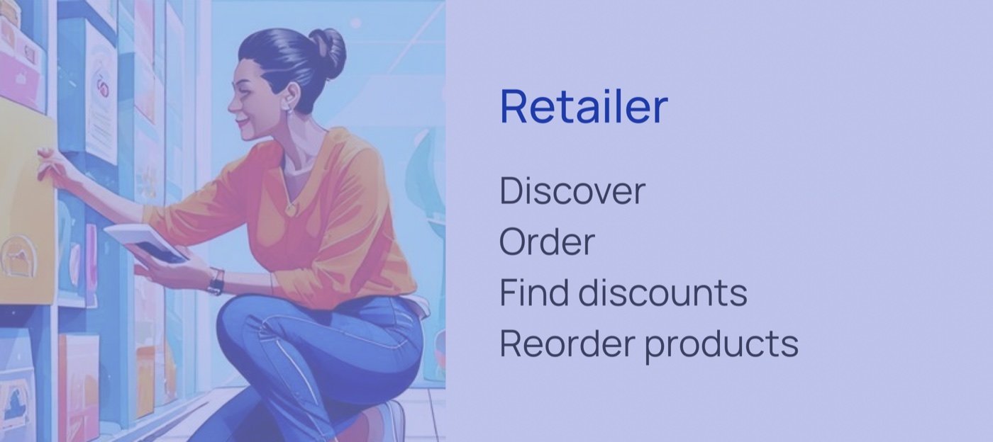 Retailer - discover, order, find discounts, reorder products